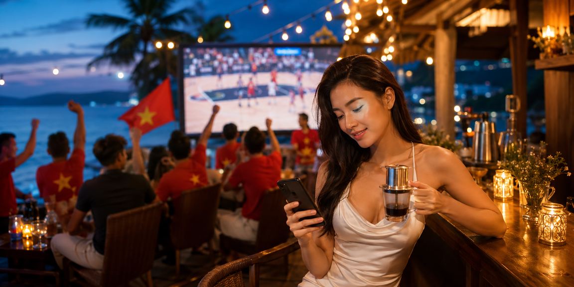 Trận đấu bóng rổ Phú Quốc Trận đấu bóng rổ tại Phú Quốc cùng cà phê Việt Nam